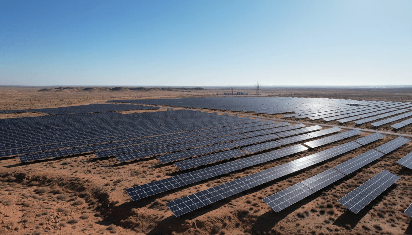 Utility-scale solar energy installation