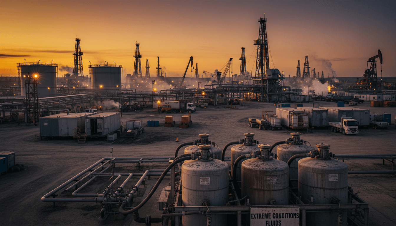 Oil pump jacks at sunset
